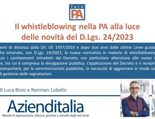 Il whistleblowing nella PA alla luce delle novità del D.Lgs. 24/2023
